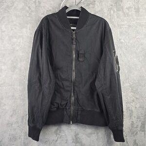 Alpha Industries Bomber‎ Jacket Men's Size XL Black  MA-1 Style Zip Flight Coat
